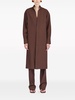 Brown Long-Sleeve Wool Shirt Dress