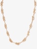 14K yellow gold triple link station necklace