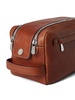 brown leather washbag