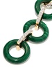 14K yellow gold malachite and diamond drop earrings