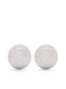 9K yellow gold Paire De Bo Boule Disco diamond earrings