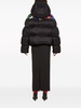 Onde-panelling hooded puffer jacket