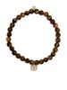 14K yellow gold Skull tiger's eye bracelet