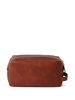 brown leather washbag