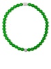 sterling silver enamel diamond beaded necklace