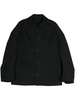 Black Long-Sleeve Shirt Jacket