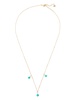 14K yellow gold turquoise and diamond necklace