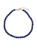 14K yellow gold lapis beaded bracelet