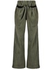 Green Straight-Leg Elasticated Track Pants