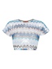 MISSONI TOP BLS CROP MULTI COL BLUE TONES