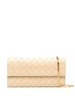 neutral Intrecciatio nappa leather clutch bag