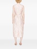 Pink Crinkled-Effect Midi Dress