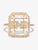 14K Yellow Gold N Initial Diamond Ring 