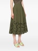 floral-detail pleated skirt 