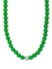 sterling silver enamel diamond beaded necklace