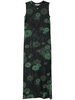 cymatics-print mesh maxi dress