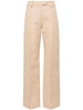 Neutral Straight-Leg Tailored Trousers