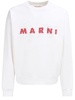 White Logo-Print Cotton Sweatshirt