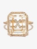 14K Yellow Gold X Initial Diamond Ring