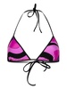 Marmo-print triangle bikini top