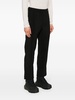 Black PE Light Straight-Leg Trousers