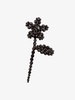 black crystal flower earring