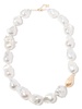 14K yellow gold pearl necklace