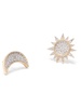 18K yellow gold Soleil & Lune diamond stud earrings