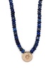 14K yellow gold Shield lapis lazuli necklace