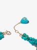 9K yellow gold topaz and turquoise bracelet