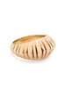 18K Yellow Gold Fluted Crescent Ring