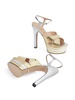 Gold-tone Platform 135 Leather Sandals