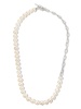 Silver-tone Perla Marinia pearl chain necklace