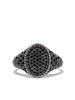 18K Black Gold Diamond Signet Ring