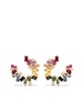 18K Yellow Gold Bold Burst Sapphire and Diamond Earrings