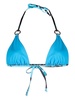 Blue Mini Ring Abstract-Print Bikini Top