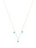 14K yellow gold turquoise and diamond necklace