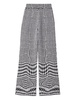 warped houndstooth jacquard wool-blend trousers