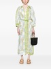 Checkmate printed linen shirt dress