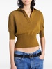 brown Reeve knitted polo top