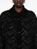 zigzag-woven lurex-detailed cardigan