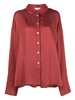 Red Pastelle Jacquard Satin Shirt