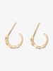 18K Yellow Gold Classic Hoop Thin Mix diamond hoop earrings