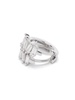 18kt white gold Bold diamond huggie earrings