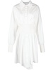 white asymmetric shirt dress