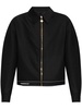 Black Logo-Print Bomber Jacket