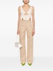 Neutral Straight-Leg Tailored Trousers