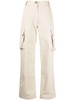 Neutral High-Waisted Cargo Trousers