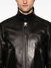 Black Long-Sleeve Leather Jacket