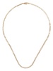 18kt yellow gold Princess diamond mini tennis necklace